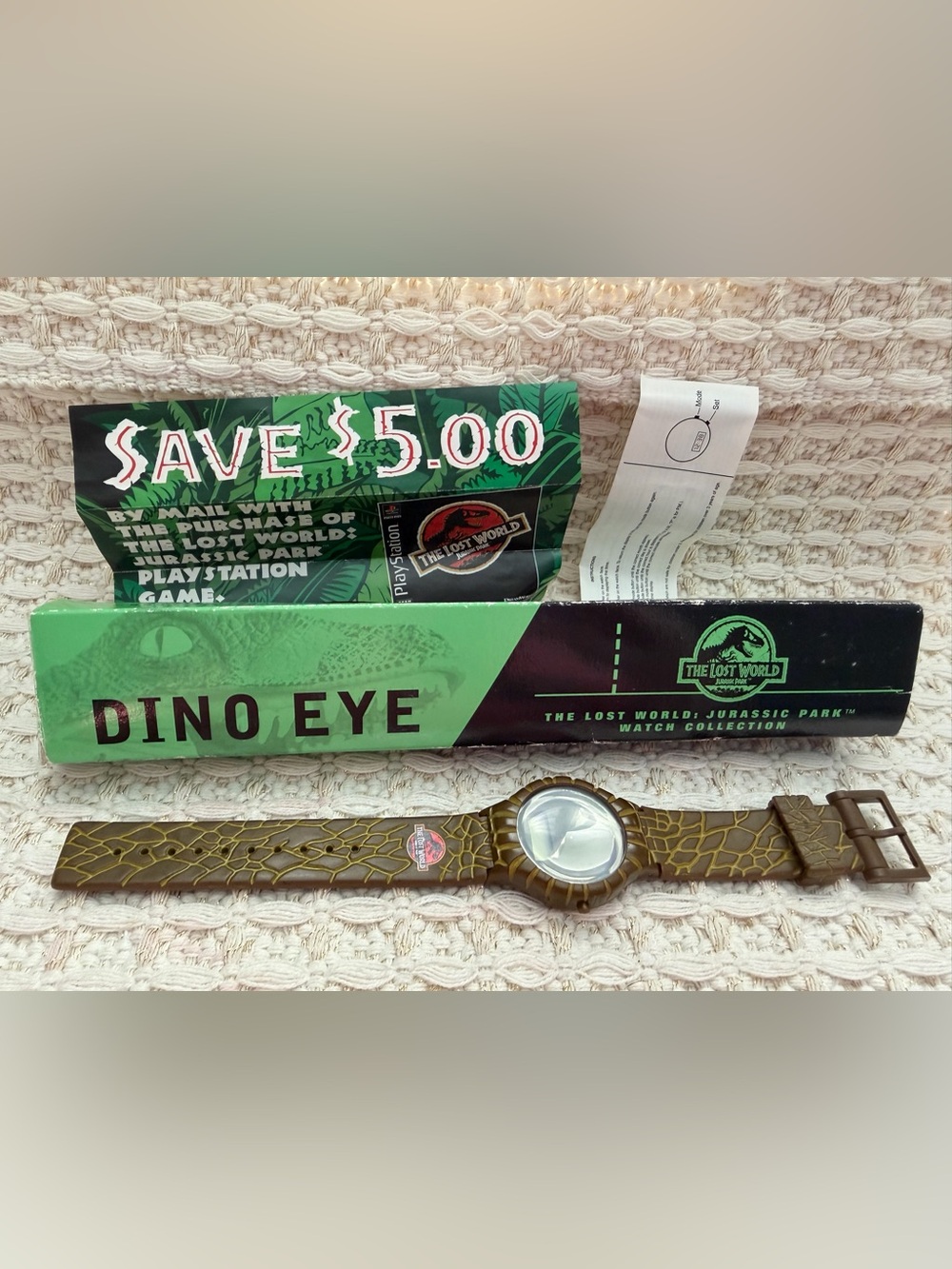1997 Jurassic World Dino Eye Burger King Vintage Cosplay Watch Collectible RARE